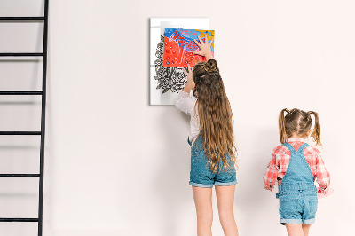 Decoratief glazen wandbord beschrijfbaar en magnetisch Stijlvol bord voor foto's en notities