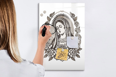 Decoratief glazen wandbord beschrijfbaar en magnetisch Stijlvol bord voor foto's en notities