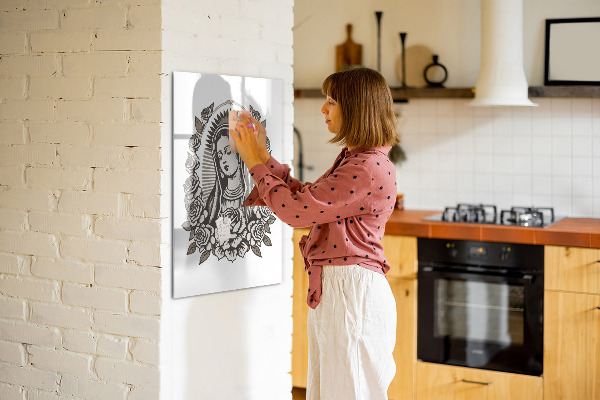 Decoratief glazen wandbord beschrijfbaar en magnetisch Stijlvol bord voor foto's en notities