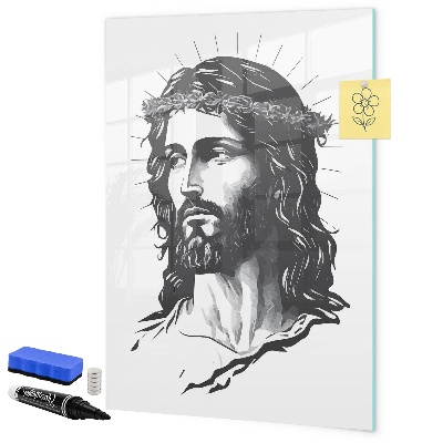 Memobord van glas met print inclusief neodymium magneten Inspiratie met liefde en hoop