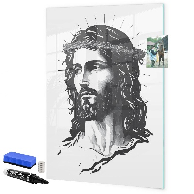 Memobord van glas met print inclusief neodymium magneten Inspiratie met liefde en hoop