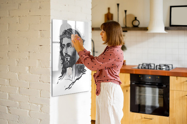 Memobord van glas met print inclusief neodymium magneten Inspiratie met liefde en hoop