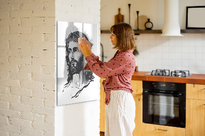 Memobord van glas met print inclusief neodymium magneten Inspiratie met liefde en hoop