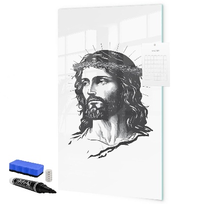 Memobord van glas met print inclusief neodymium magneten Inspiratie met liefde en hoop