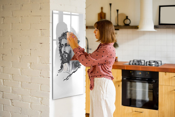 Memobord van glas met print inclusief neodymium magneten Inspiratie met liefde en hoop