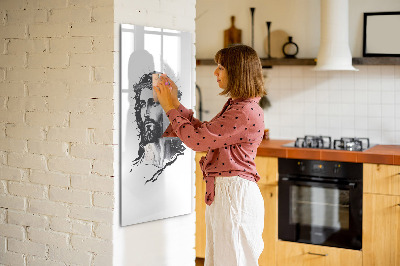 Memobord van glas met print inclusief neodymium magneten Inspiratie met liefde en hoop