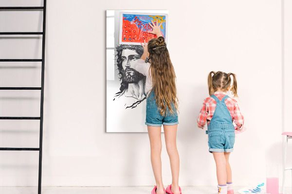 Memobord van glas met print inclusief neodymium magneten Inspiratie met liefde en hoop