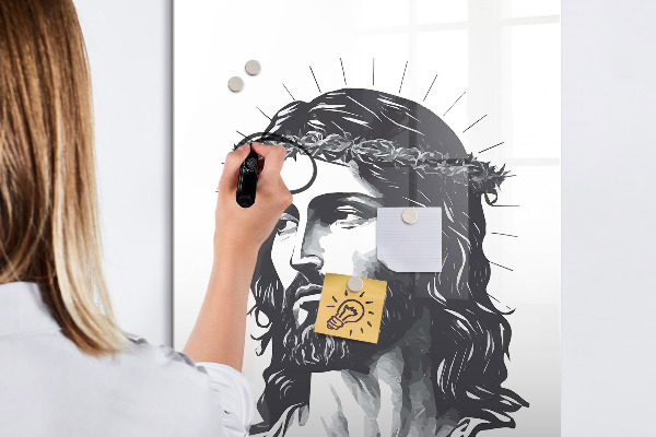 Memobord van glas met print inclusief neodymium magneten Inspiratie met liefde en hoop
