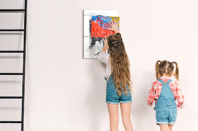 Memobord van glas met print inclusief neodymium magneten Inspiratie met liefde en hoop
