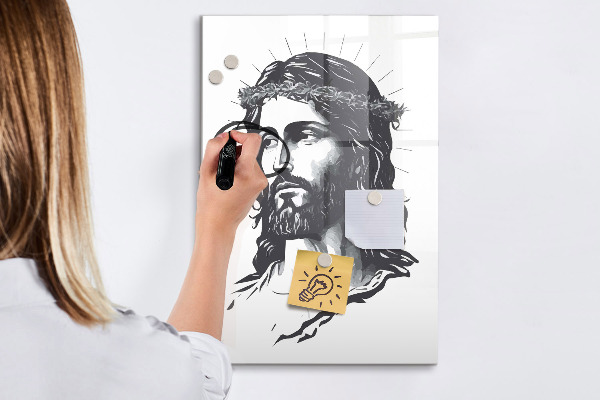 Memobord van glas met print inclusief neodymium magneten Inspiratie met liefde en hoop