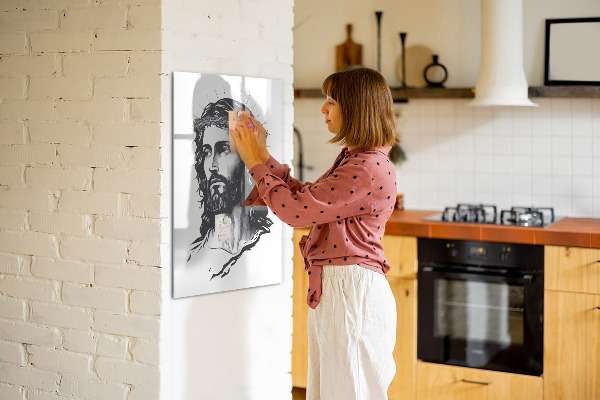 Memobord van glas met print inclusief neodymium magneten Inspiratie met liefde en hoop