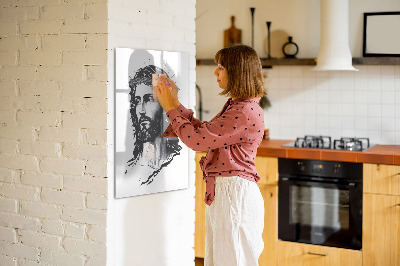 Memobord van glas met print inclusief neodymium magneten Inspiratie met liefde en hoop
