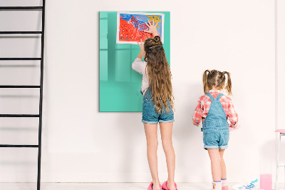 Memobord van glas met print inclusief neodymium magneten Een kleurrijk prikbord voor foto's en notities