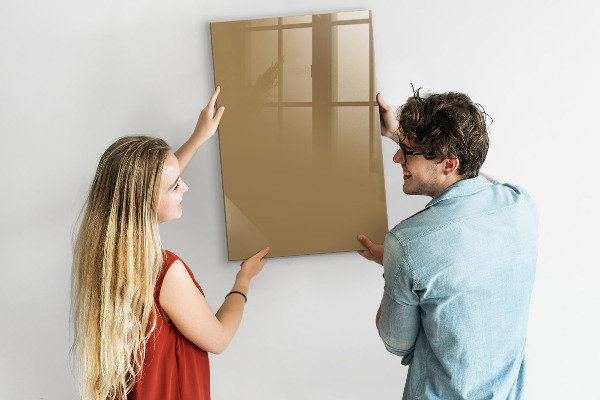 Memobord van glas met print inclusief neodymium magneten Een praktisch prikbord voor notities en foto's.