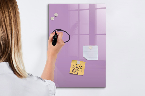 Decoratief glazen wandbord beschrijfbaar en magnetisch Een kleurrijk prikbord voor notities en foto's