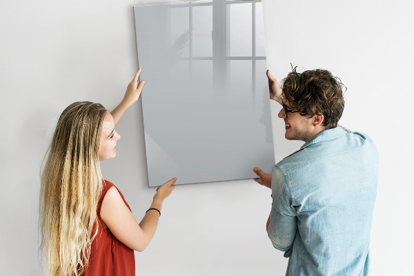 Memobord van glas met print inclusief neodymium magneten Magnetisch bord voor foto's en notities