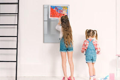 Memobord van glas met print inclusief neodymium magneten Magnetisch bord voor foto's en notities