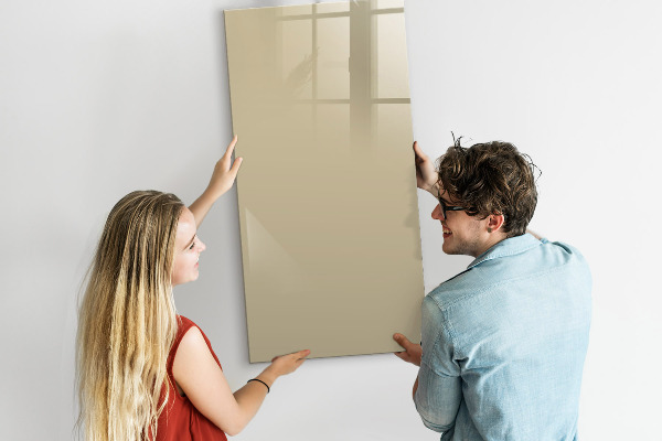 Decoratief glazen wandbord beschrijfbaar en magnetisch Notitie- en fotobord