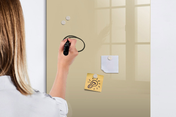 Decoratief glazen wandbord beschrijfbaar en magnetisch Notitie- en fotobord