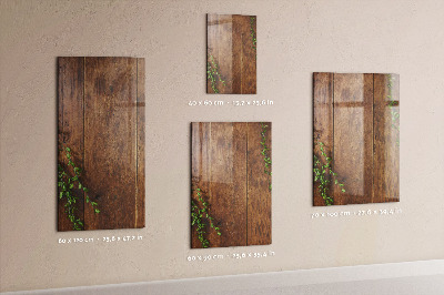 Decoratief glazen wandbord beschrijfbaar en magnetisch Notitie- en fotobord