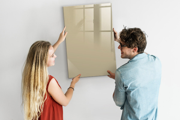 Decoratief glazen wandbord beschrijfbaar en magnetisch Notitie- en fotobord