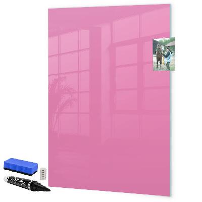 Decoratief glazen wandbord beschrijfbaar en magnetisch Roze prikbord voor notities en foto's