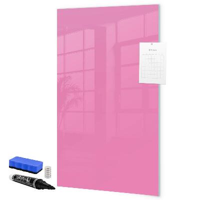 Decoratief glazen wandbord beschrijfbaar en magnetisch Roze prikbord voor notities en foto's