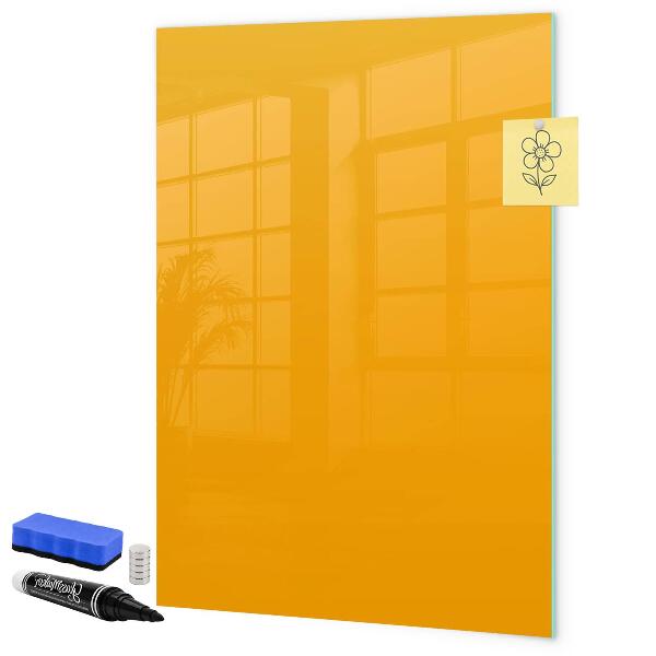 Decoratief glazen wandbord beschrijfbaar en magnetisch Een kleurrijk prikbord voor notities en foto's