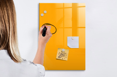 Decoratief glazen wandbord beschrijfbaar en magnetisch Een kleurrijk prikbord voor notities en foto's