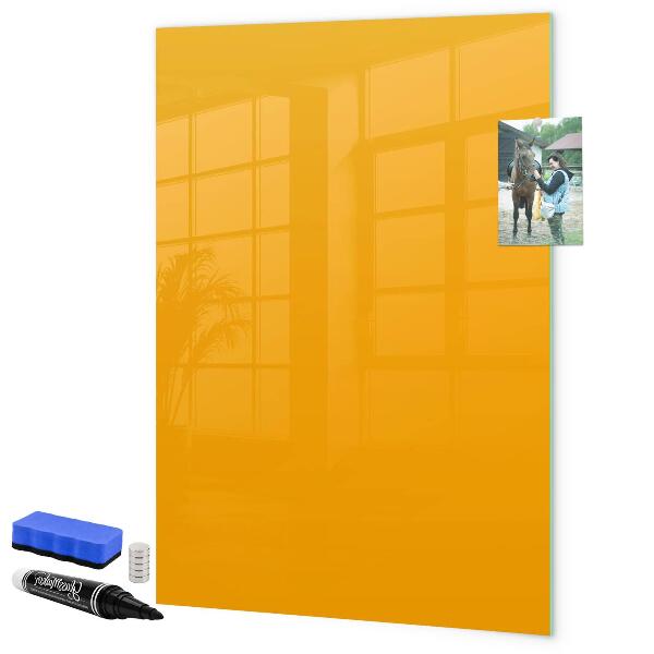 Decoratief glazen wandbord beschrijfbaar en magnetisch Een kleurrijk prikbord voor notities en foto's