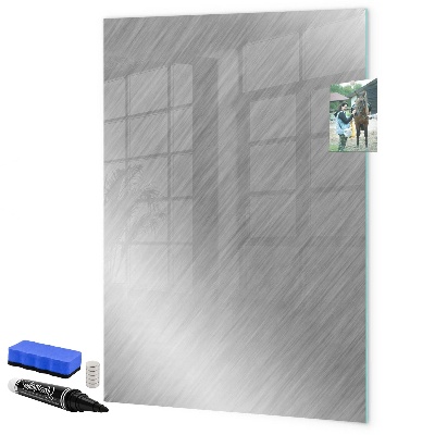 Decoratief glazen wandbord beschrijfbaar en magnetisch Metalen fotobord