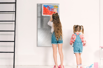 Decoratief glazen wandbord beschrijfbaar en magnetisch Metalen fotobord