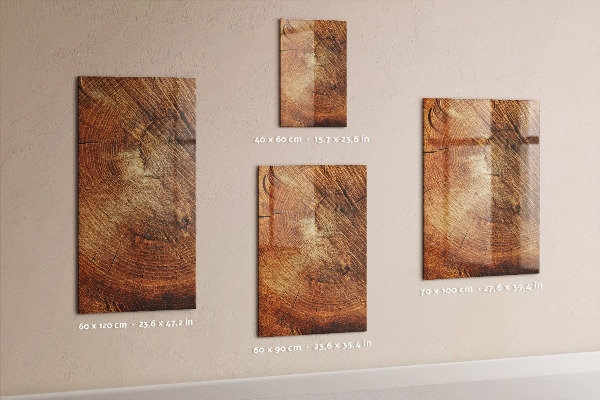 Decoratief glazen wandbord beschrijfbaar en magnetisch Metalen fotobord