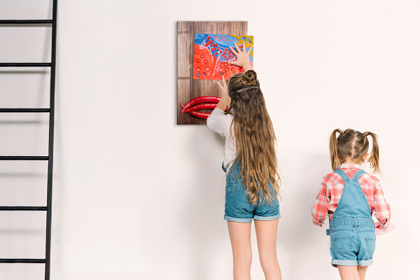 Decoratief glazen wandbord beschrijfbaar en magnetisch Papieren herinneringen en hete pepers