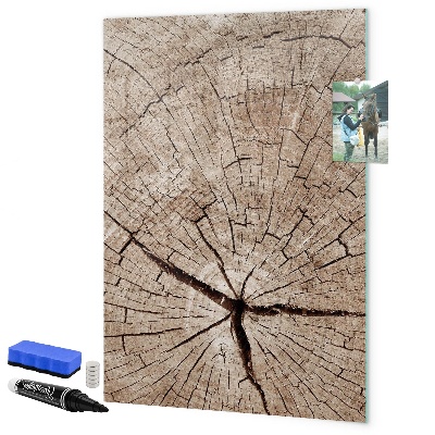 Decoratief glazen wandbord beschrijfbaar en magnetisch Een natuurlijke achtergrond voor foto's en notities