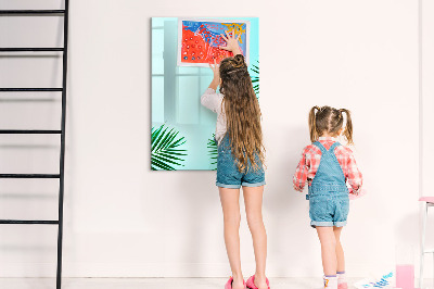 Memobord van glas met print inclusief neodymium magneten Creatief moodboard voor foto's en notities