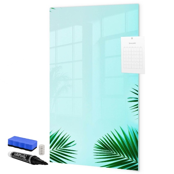 Memobord van glas met print inclusief neodymium magneten Creatief moodboard voor foto's en notities