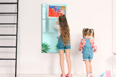 Memobord van glas met print inclusief neodymium magneten Creatief moodboard voor foto's en notities