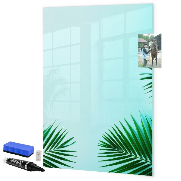 Memobord van glas met print inclusief neodymium magneten Creatief moodboard voor foto's en notities