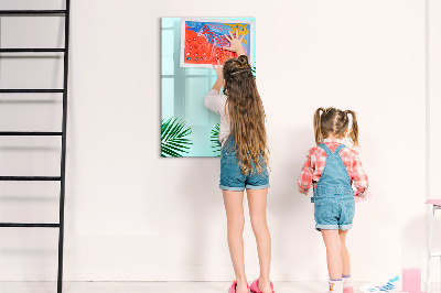 Memobord van glas met print inclusief neodymium magneten Creatief moodboard voor foto's en notities