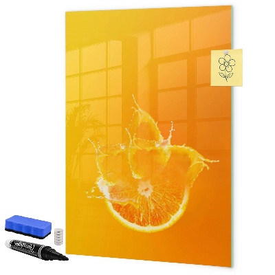 Memobord van glas met print inclusief neodymium magneten Een kleurrijk prikbord voor foto's en notities