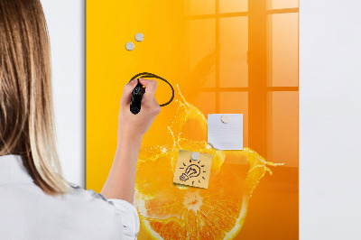 Memobord van glas met print inclusief neodymium magneten Een kleurrijk prikbord voor foto's en notities