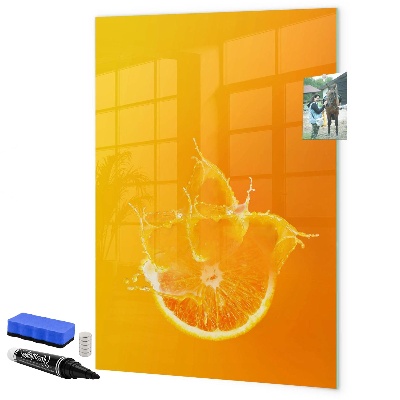 Memobord van glas met print inclusief neodymium magneten Een kleurrijk prikbord voor foto's en notities