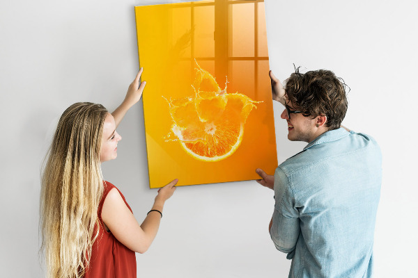 Memobord van glas met print inclusief neodymium magneten Een kleurrijk prikbord voor foto's en notities