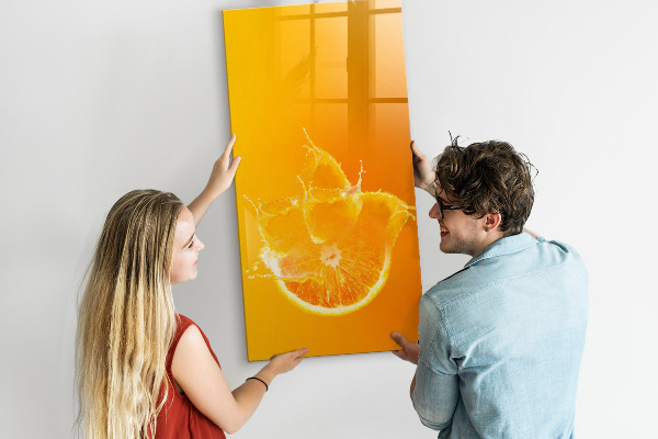 Memobord van glas met print inclusief neodymium magneten Een kleurrijk prikbord voor foto's en notities
