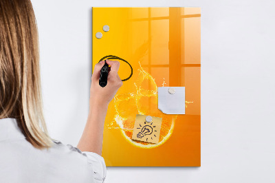 Memobord van glas met print inclusief neodymium magneten Een kleurrijk prikbord voor foto's en notities
