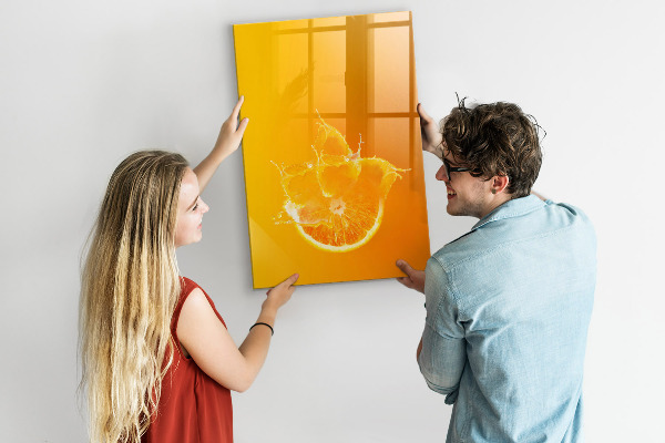 Memobord van glas met print inclusief neodymium magneten Een kleurrijk prikbord voor foto's en notities