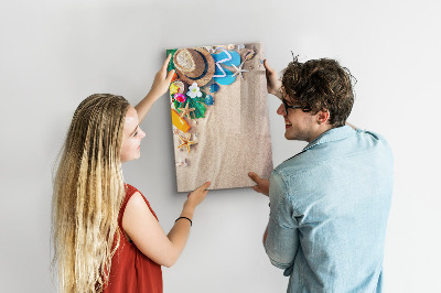 Decoratief glazen wandbord beschrijfbaar en magnetisch Een creatief moodboard voor vakantieherinneringen