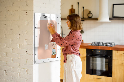 Decoratief glazen wandbord beschrijfbaar en magnetisch Planning- en notitiebord