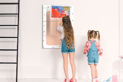 Decoratief glazen wandbord beschrijfbaar en magnetisch Planning- en notitiebord